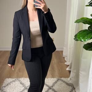 Theory Black Wool Tailored Blazer 6 Classic Career Jacket